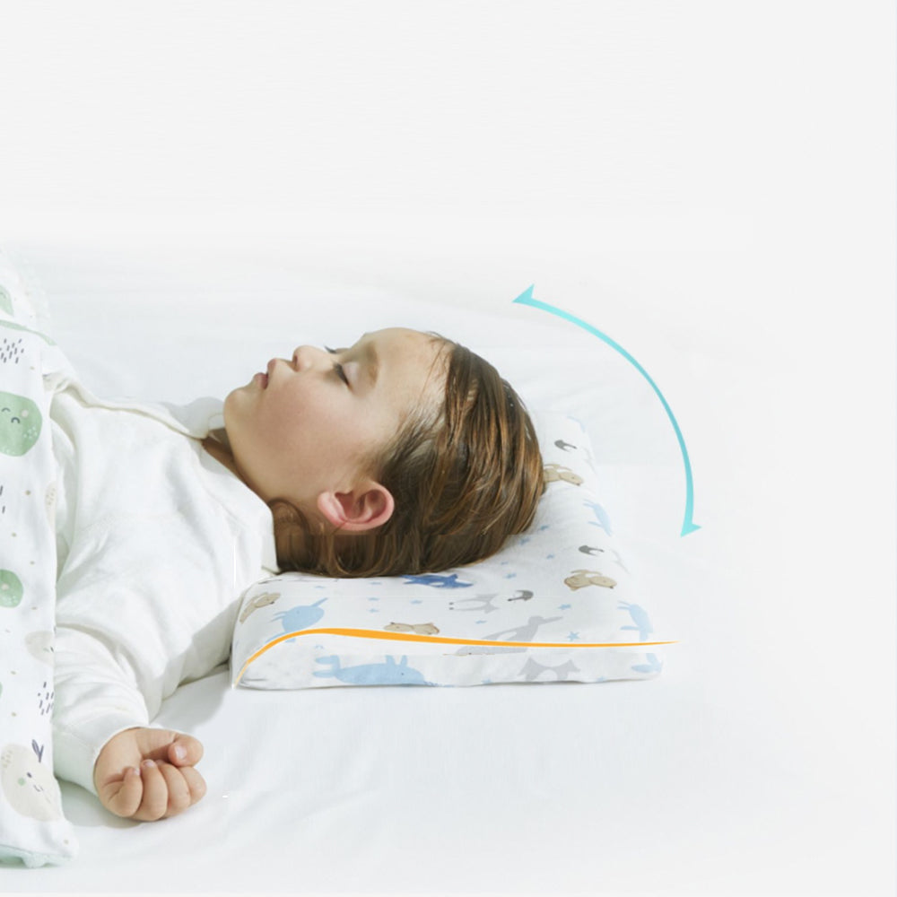 BRILBE 通気性徹底改良 62個通気孔 カバー 2枚付 まくら 赤ちゃん 新生児 枕 ベビー まくら 枕 1~36カ月 対象 絶壁防止 向き癖防止 絶壁頭 斜頭 変形 猫背 寝姿矯正 頭の形が良くなる 男女兼用 快眠 棉100% 子供 新生児 出産祝い