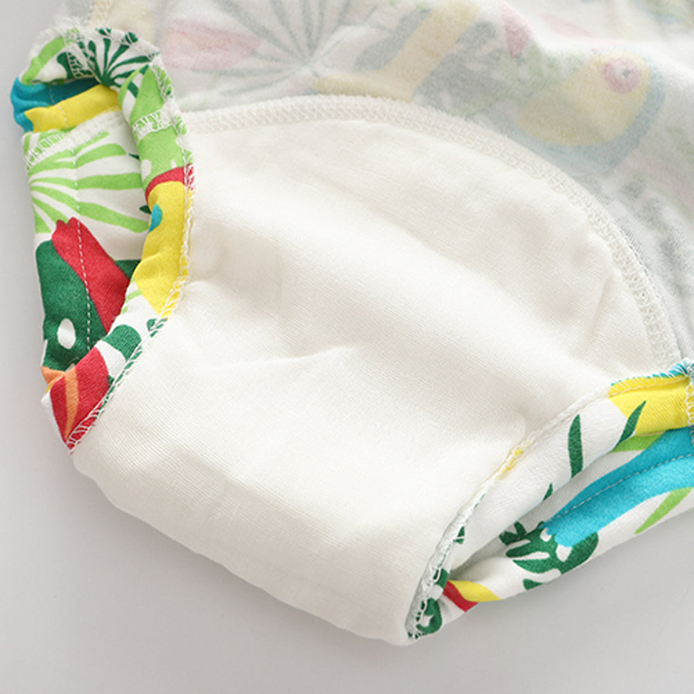 BRILBE トレーニングパンツ 6層 男の子 5枚組 おねしょ パンツ ガーゼ 防水層付 おねしょ ズボン おねしょ対策 通気性 トイトレ トレパン 布おむつ 女の子 キッズ ベビー ブリルビー