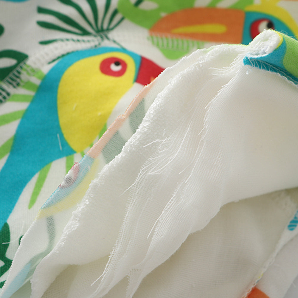 BRILBE トレーニングパンツ 6層 男の子 5枚組 おねしょ パンツ ガーゼ 防水層付 おねしょ ズボン おねしょ対策 通気性 トイトレ トレパン 布おむつ 女の子 キッズ ベビー ブリルビー