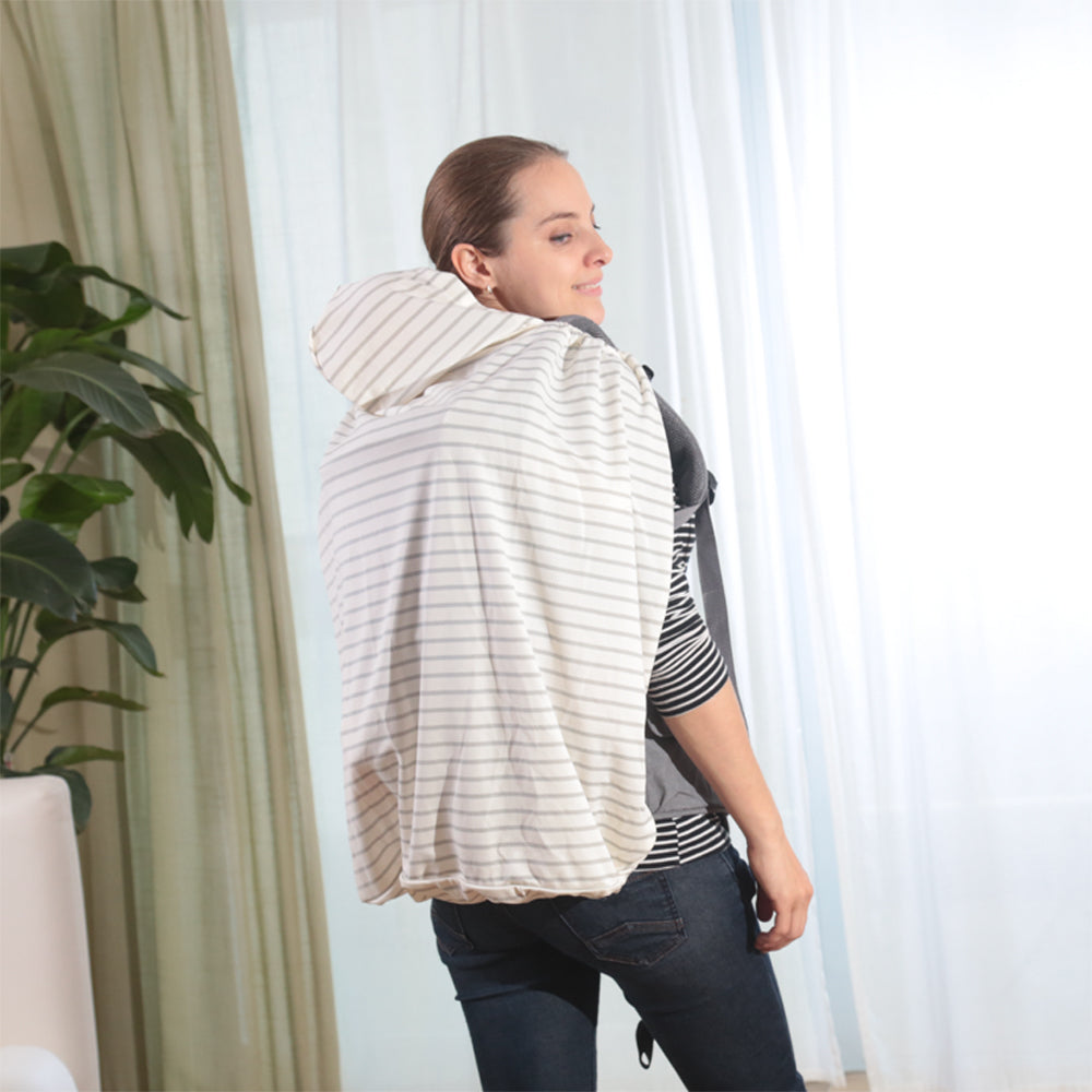 BRILBE 抱っこ紐 ケープ UVカット ベビーカー カバー ひよけカバー ケープ UVカット98% 日除け お出かけ 春 夏 秋 授乳ケープ 紫外線カット フード付き 抱っこひも 足元まですっぽり 出産祝い 新生児1か月~3歳まで 抱っこ紐ケープ