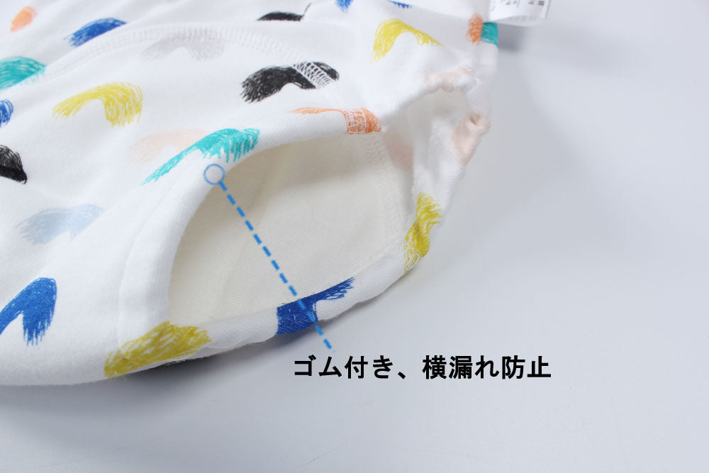 BRILBE トレーニングパンツ 4層 男の子 女の子  90 100 110 4枚組 おねしょ パンツ ガーゼ 防水層付 おねしょ ズボン 吸水性改良 おねしょ対策 通気性 トイトレ トレパン 布おむつ キッズ ベビー メッシュ素材 ブリルビー