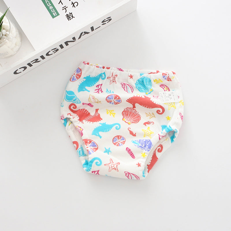 BRILBE トレーニングパンツ 6層 男の子 5枚組 おねしょ パンツ ガーゼ 防水層付 おねしょ ズボン おねしょ対策 通気性 トイトレ トレパン 布おむつ 女の子 キッズ ベビー ブリルビー