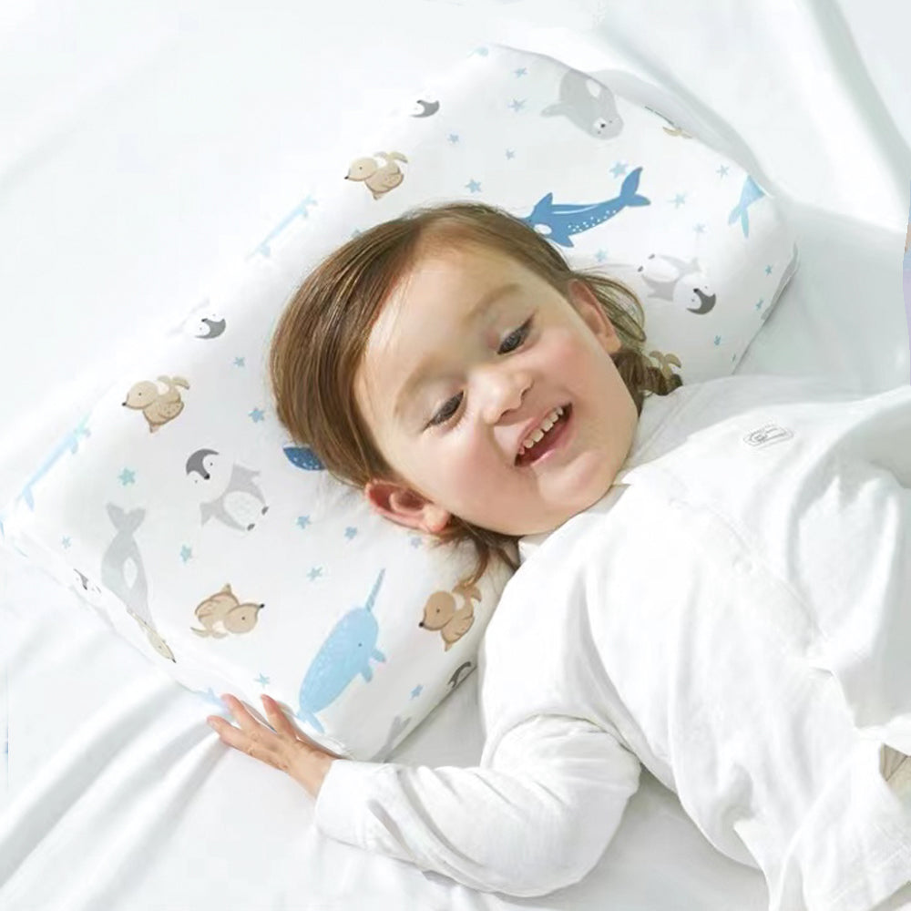 BRILBE 通気性徹底改良 62個通気孔 カバー 2枚付 まくら 赤ちゃん 新生児 枕 ベビー まくら 枕 1~36カ月 対象 絶壁防止 向き癖防止 絶壁頭 斜頭 変形 猫背 寝姿矯正 頭の形が良くなる 男女兼用 快眠 棉100% 子供 新生児 出産祝い