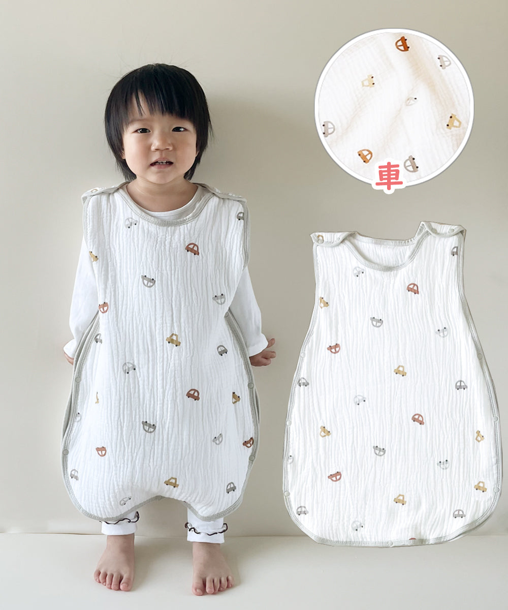 BRILBE 夏用の4層素材あり スリーパー ガーゼ おくるみ 4重 6重 通年用 有機コットン 保温性 通気性抜群 柔らかく お昼寝 ベビー  赤ちゃん キッズ 子供 新生児