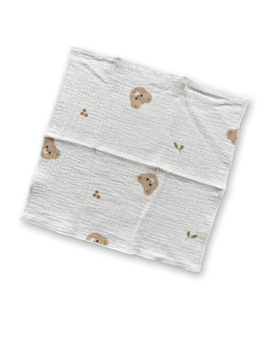 BRILBE ガーゼハンカチ 2枚組 26*28cm キッズ ガーゼタオル 高密度加工 ガーゼ 材料 マスク 生地 ベビービブ 綿100% 入園準備 新生児 バスタオル ベビーバスタオルトベビー 赤ちゃん よだれふき お食事 沐浴 出産祝い 吸水