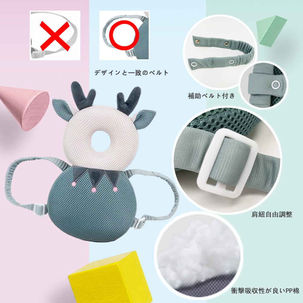 子供用品 ベビー用品 安全、保護グッズ 楽天市場】ぬいぐるみ素材の暖か仕様☆赤ちゃんの頭を守る♪滑り止め